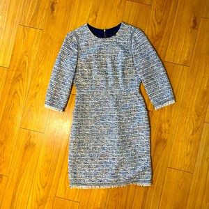 J Crew Tweed Dress with 3/4 Length Sleeves